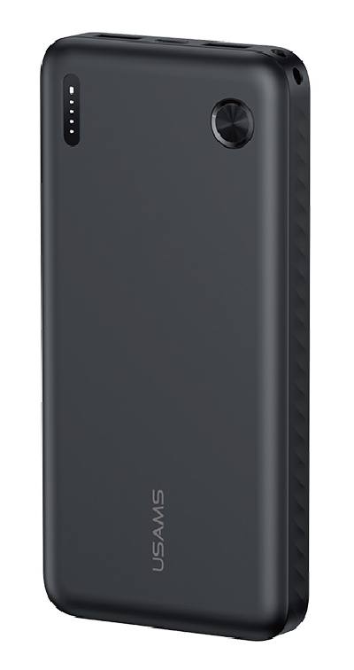 USAMS power bank CD253, 2x θύρες εξόδου, 10000mAh, 10W, μαύρο