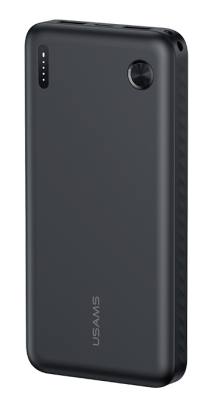 USAMS power bank CD253, 2x θύρες εξόδου, 10000mAh, 10W, μαύρο