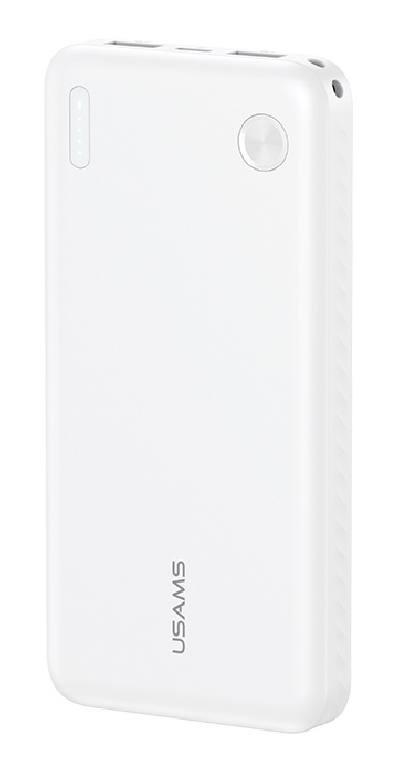 USAMS power bank CD253, 2x θύρες εξόδου, 10000mAh, 10W, λευκό