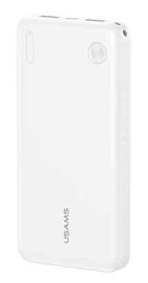 USAMS power bank CD253, 2x θύρες εξόδου, 10000mAh, 10W, λευκό