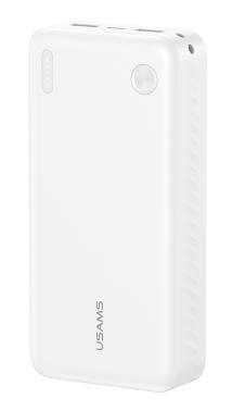 USAMS power bank CD254, 2x θύρες εξόδου, 20000mAh, 10W, λευκό