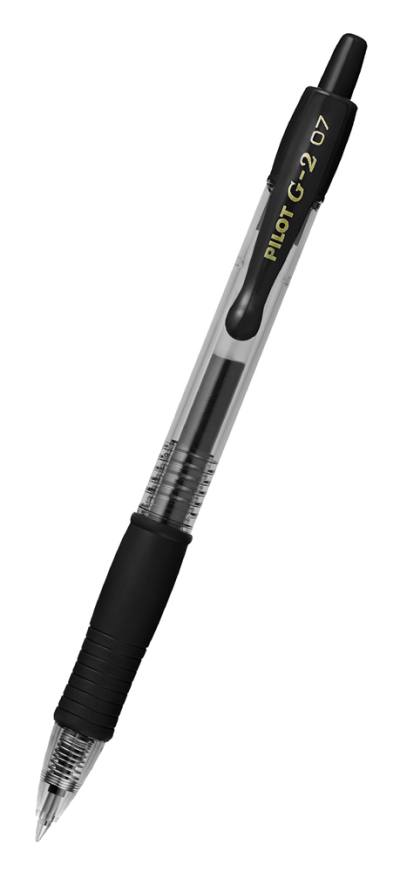 PILOT στυλό διαρκείας gel G-2, 0.7mm, 14cm, μαύρο
