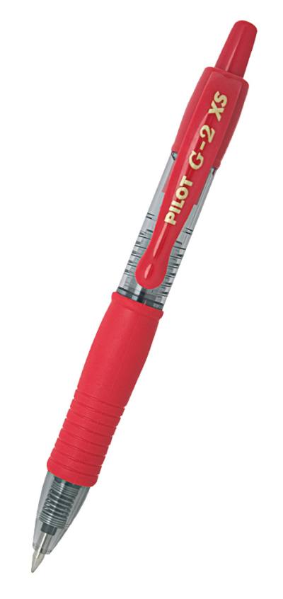 PILOT στυλό διαρκείας gel G-2 XS, 0.7mm, 11cm, κόκκινο