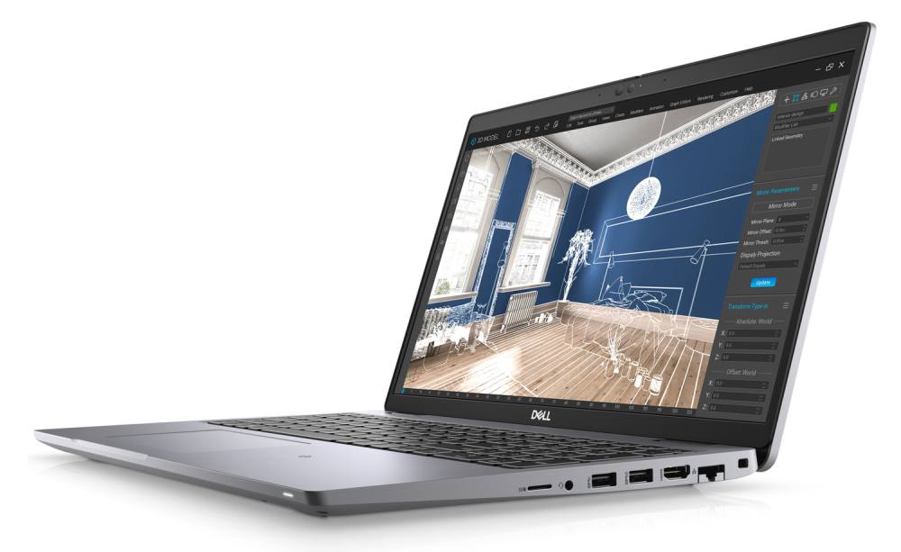 DELL Laptop Precision 3560, Factory Refurbished Grade A, i7-1165G7, 16/512GB SSD, 15.3", Cam, Intel Integrated Graphics, Windows