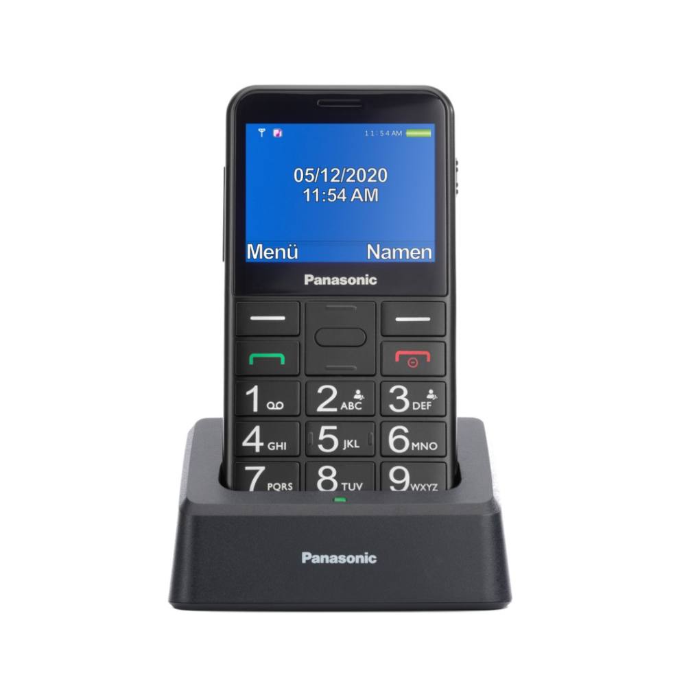 Panasonic KX-TU155EXBN 2.4" με πλήκτρο SOS, Bluetooth, Μεγάλα Γράμματα και Βάση Φόρτισης Μαύρο