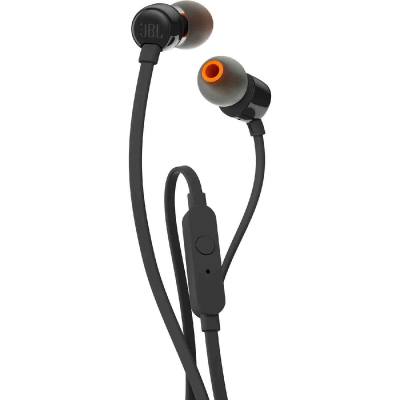 Hands Free JBL Tune 160 In-ear 3.5mm 9mm Dynamic Driver Pure Bass Sound με Μικρόφωνο JBLT160BK 1.2m Μαύρα