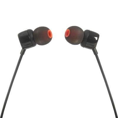 Hands Free JBL Tune 160 In-ear 3.5mm 9mm Dynamic Driver Pure Bass Sound με Μικρόφωνο JBLT160BK 1.2m Μαύρα