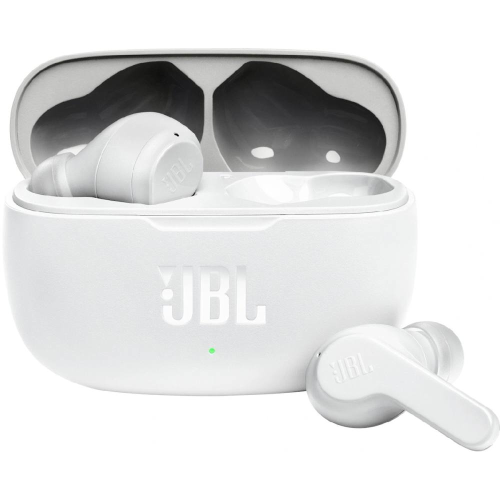 Bluetooth Hands Free JBL Wave 200TWS In-ear με 20 ώρες Αυτονομία IPX2, Deep Bass Sound Λευκό