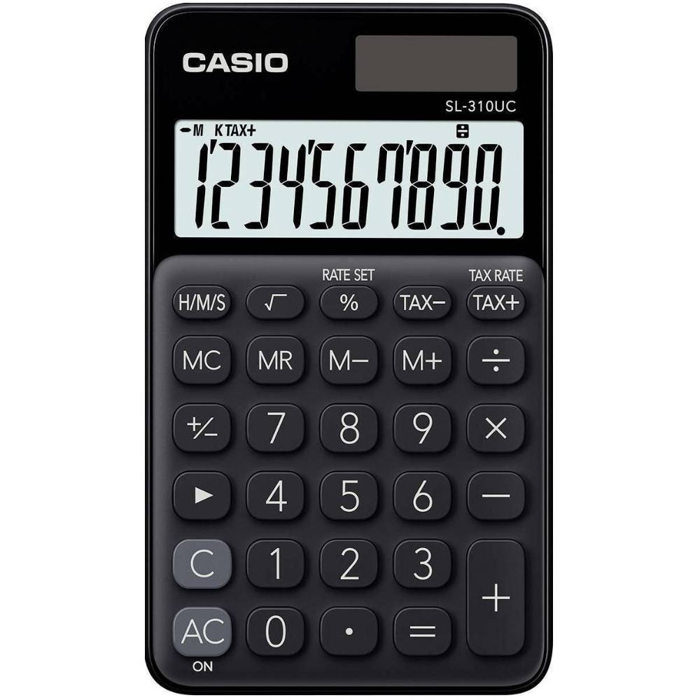 Αριθμομηχανή Dual 10 Ψηφίων LCD Display Casio SL-310UC-BK Μαύρη