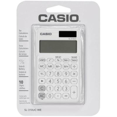 Αριθμομηχανή Dual 10 Ψηφίων LCD Display Casio SL-310UC-WE Λευκή