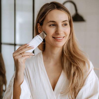 Σπατούλα Cavitation Peeling Προσώπου για Καθαρισμό & Αντιγήρανση με Υπερηχητικές Δονήσεις, Ems, ION+ & ION-