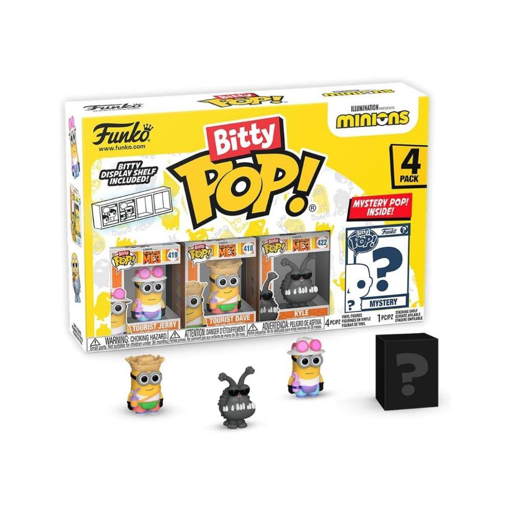 Funko Bitty Pop! Minions: 4-Pack - Tourist Jerry, Tourist Dave, Kyle (FNK30389)