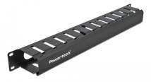 POWERTECH cable management NETW-0047 για rack 19"/1U, μεταλλικό, μαύρο
