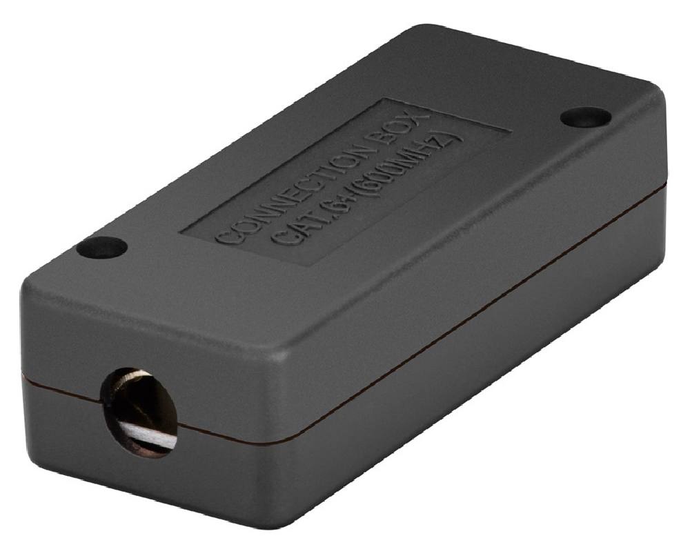 POWERTECH κυτίο σύνδεσης καλωδίων δικτύου NETW-0051, CAT 6/CAT 7, 600MHz, μαύρο