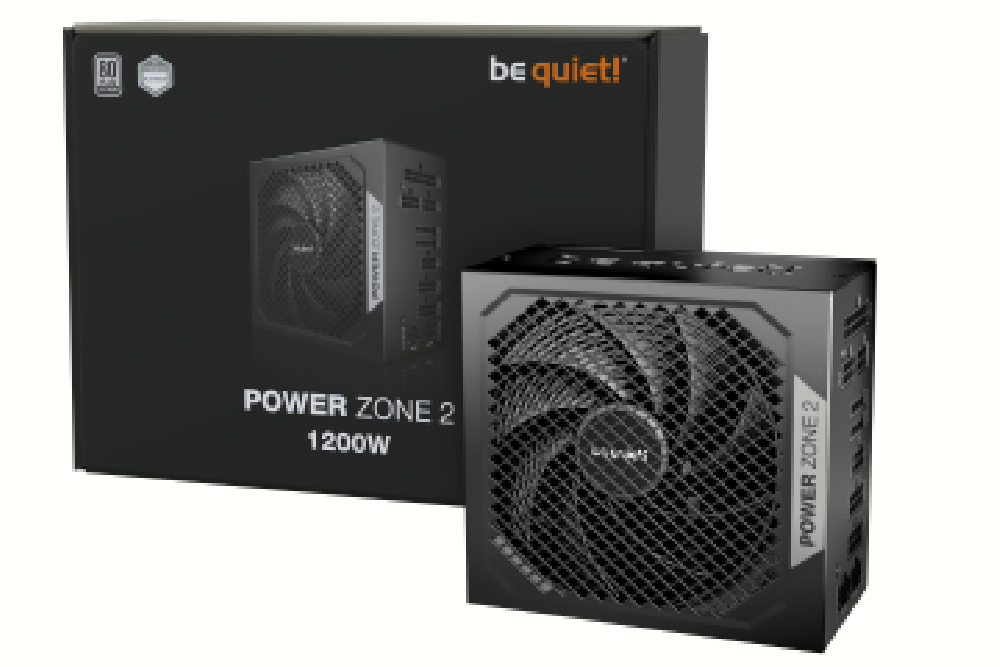 BEQUIET PSU POWER ZONE 2 1200W BP030EU, PLATINUM CERTIFIED, MODULAR CABLES, PURE WINGS 3 14CM SILENT FAN, 10YW.