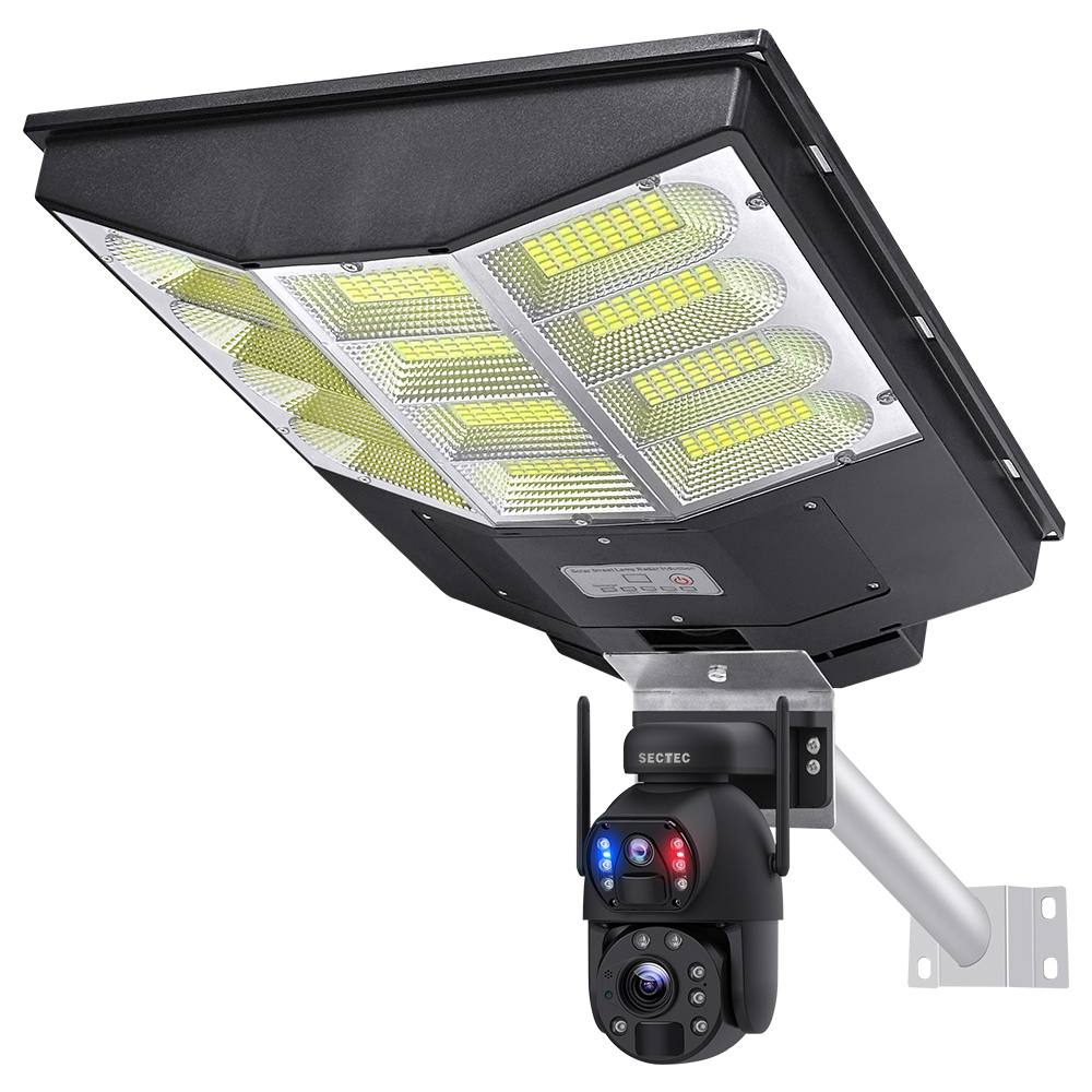 SECTEC smart ηλιακή κάμερα ST-LC598-EU με προβολέα, dual lens, 3MP, 4G, SD, PTZ, IP66