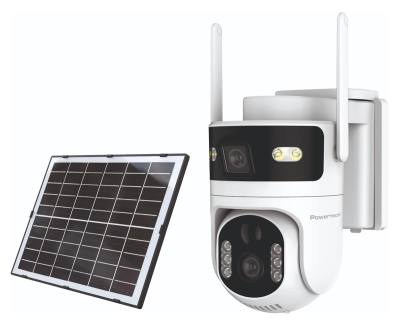 POWERTECH smart ηλιακή κάμερα PT-1547, dual lens, 4MP, 4G, PTZ, SD, IP65