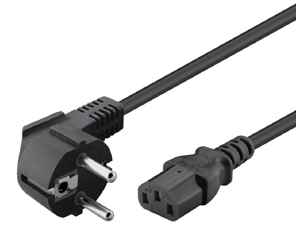 POWERTECH καλώδιο τροφοδοσίας CAB-P044, 3x 1.00mm², copper, 1.5m, μαύρο
