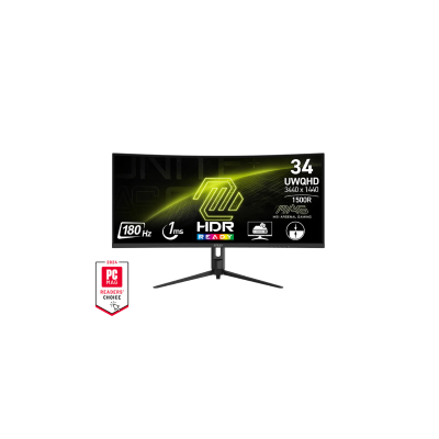 MSI MONITOR GAMING MAG 342CQR E2, CURVED VA UWQHD, 34", 21:9, 300CD/M2, 100.000.000:1, 1MS, 180Hz, 3440x1440, 2x HDMI/ DP/ HP OU
