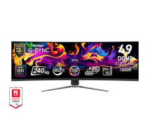 MSI MONITOR GAMING MPG 491CQPX QD-OLED, CURVED QD-OLED UWQHD, 49", 32:9, 250CD/M2, 0.03MS, 240Hz, 5120 x 1440, 2x HDMI/ DP/ TYPE