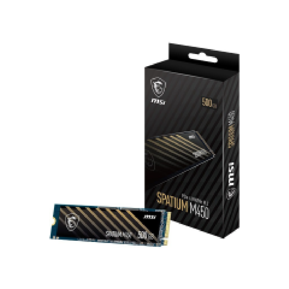 MSI SSD SPATIUM M450 M.2. NVME PCIE GEN 4.0 500GB V1, M.2 2280, NVMe PCI-E GEN4x4, READ 3600MB/s, WRITE 2300MB/s, 5YW.