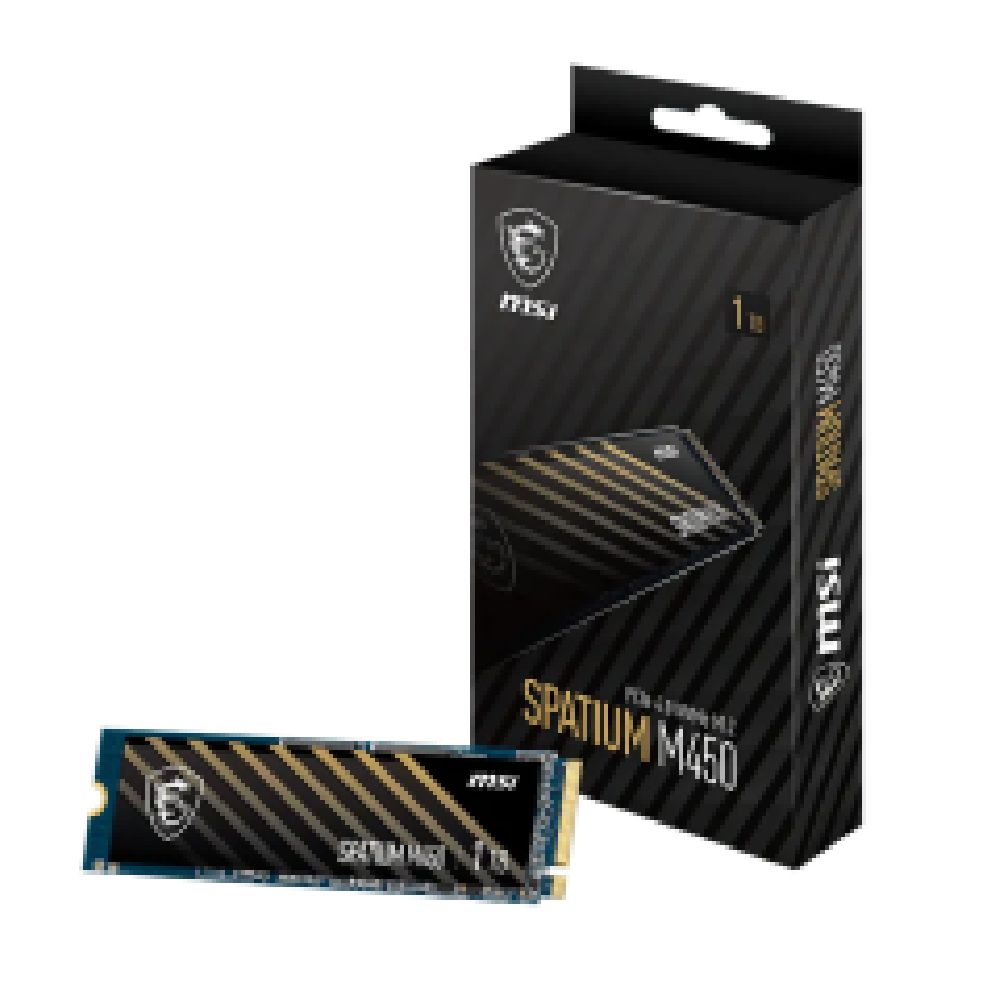 MSI SSD SPATIUM M450 M.2. NVME PCIE GEN 4.0 1TB V1, M.2 2280, NVMe PCI-E GEN4x4, READ 3600MB/s, WRITE 3000MB/s, 5YW.