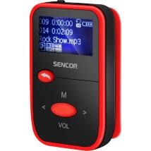 MP3 Player 8GB Sencor SFP 4408 RD 110 mAh 1.1" LCD Οθόνη 7 'Ωρες Αναπαραγωγής FM Radio και Micro SD