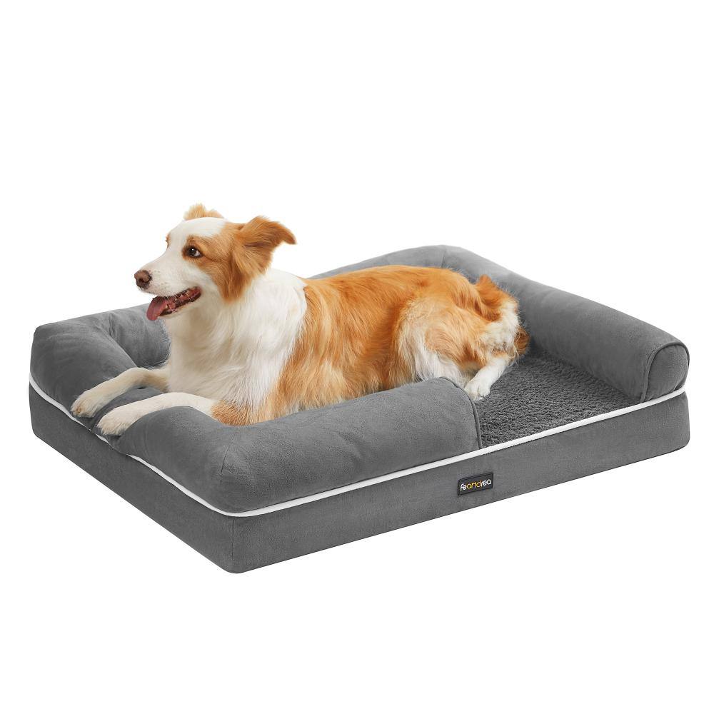 Feandrea Dog Bed με αφρό μνήμης 91 x 71 x 25 cm - Γκρι (PGW076G02) (FEAPGW076G02)