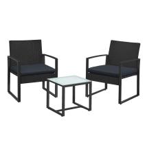 Songmics Έπιπλό Μπαλκονιού - Κήπου Lounge Set, Μαύρο (GGF010B05) (SNGGGF010B05)