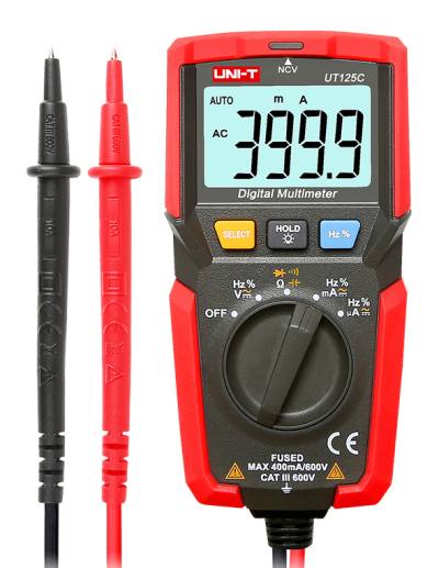 UNI-T μίνι ψηφιακό πολύμετρο UT125C, 600V AC/DC, NCV