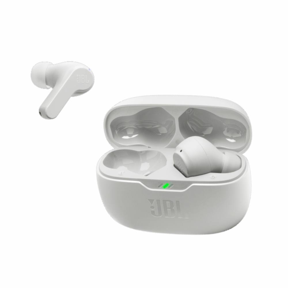 Wireless Hands Free JBL Wave Beam Buds με TalkThru έως 32 Ώρες Λειτουργίας IP54 και Θήκη Φόρτισης Λευκά