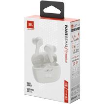 Wireless Hands Free JBL Wave Beam Buds με TalkThru έως 32 Ώρες Λειτουργίας IP54 και Θήκη Φόρτισης Λευκά