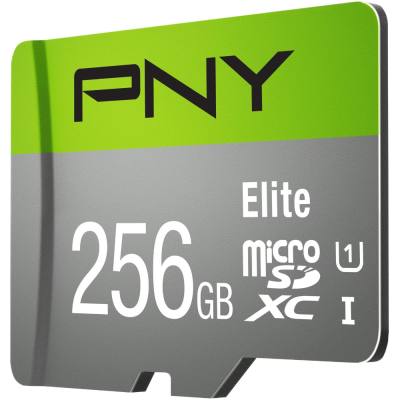 Κάρτα Μνήμης MicroSDXC PNY Elite 256GB Class 10 U1 με UHS-I Bus Speed και Αντάπτορα