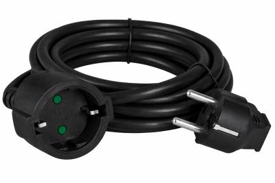 POWERTECH μπαλαντέζα ρεύματος PT-1561, 1x schuko, 16A, 3m, μαύρη