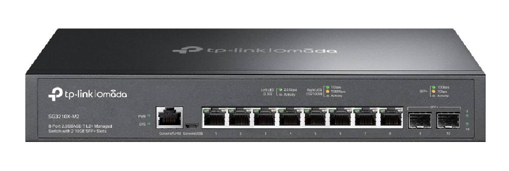 TP-LINK L2+ managed switch SG3210X-M2, 8x 2.5Gbps θύρες, V1.0