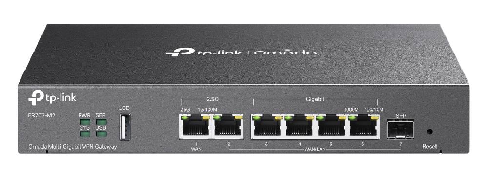 TP-LINK multi-gigabit VPN router ER707-M2, 6x Ethernet port & 1x SFP port, έως 2.5Gbps, Ver. 1.20