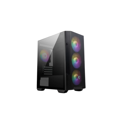 MSI PC CHASSIS MAG FORGE M100R BLACK, MINI TOWER ATX, RGB LIGHTING, W/O PSU, Front: 3x 120mm ARGB Fan, Rear: 1x 120mm ARGB Fan, 