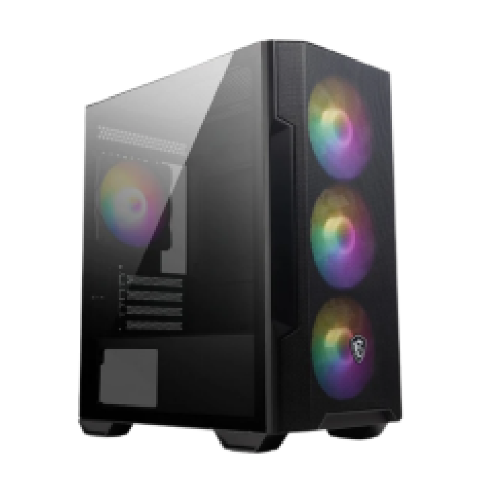 MSI PC CHASSIS MAG FORGE M100R BLACK, MINI TOWER ATX, RGB LIGHTING, W/O PSU, Front: 3x 120mm ARGB Fan, Rear: 1x 120mm ARGB Fan,