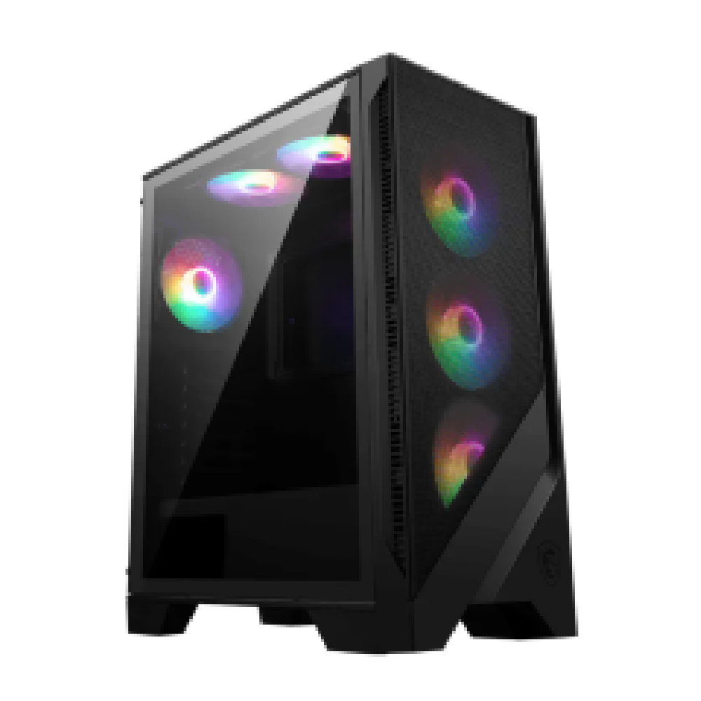 MSI PC CHASSIS MAG FORGE 120A AIRFLOW BLACK, MIDI TOWER ATX, RGB LIGHTING, W/O PSU, Front: 3x 120mm AUTO-RGB Fan, Top: 2x 120 mm
