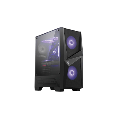 MSI PC CHASSIS MAG FORGE 100M BLACK, MIDI TOWER ATX, RGB LIGHTING, W/O PSU, Front: 2x 120mm RGB Fan, Rear: 1x 120mm Fan, 2YW