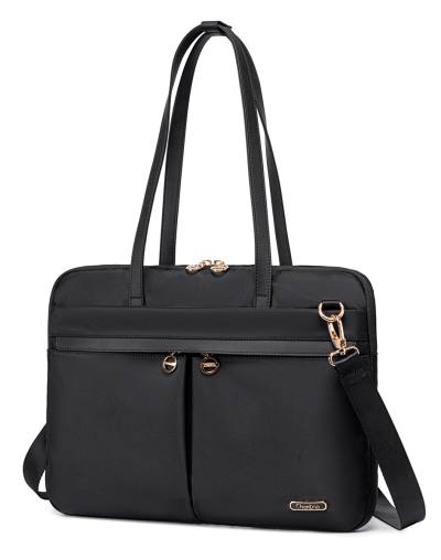 CHANTRIA γυναικεία τσάντα ώμου CB00773 για laptop 15.6", 4L, μαύρη