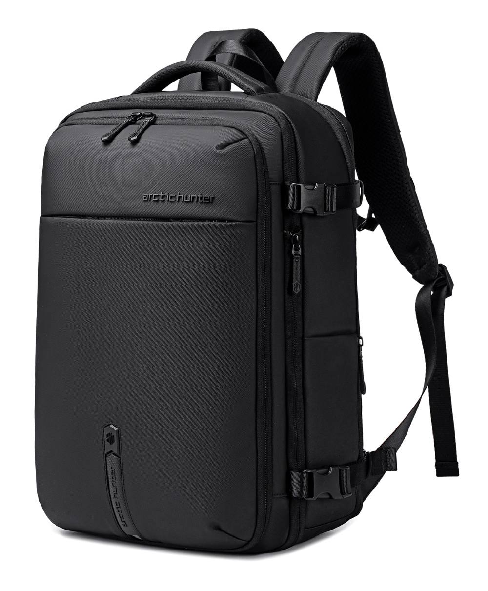 ARCTIC HUNTER τσάντα πλάτης B00866 με θήκη laptop 15.6", αεροστεγής θήκη, 35.5L/49.5L, μαύρη