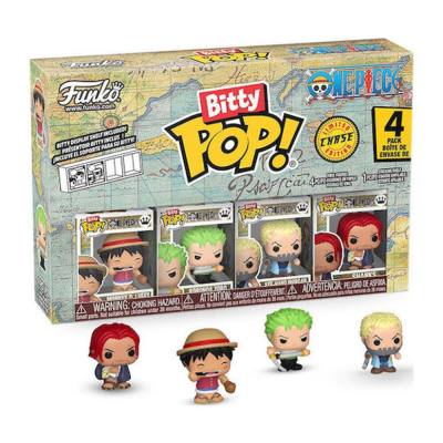 Funko Bitty Pop! One Piece: 4-Pack - Monkey D. Luffy, Roronoa Zoro, Axe-Hand Morgan (FNK68921)