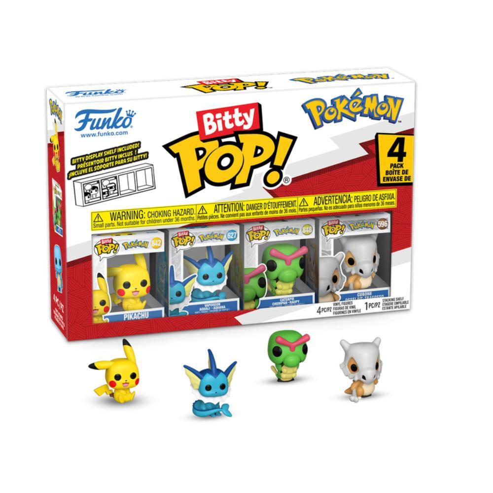 Funko Bitty Pop! Pokemon: 4-Pack - Pikachu, Vaporeon, Caterpie (FNK11323)