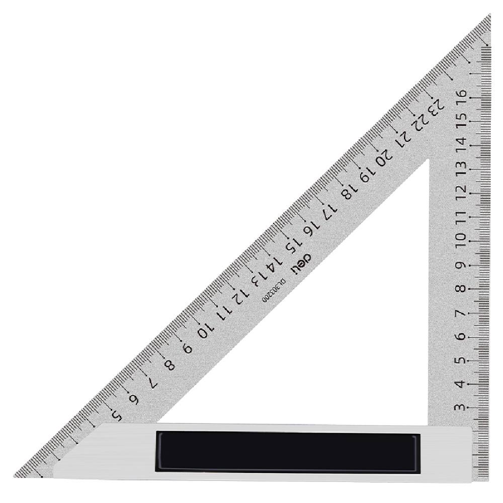 DELI μεταλλικός τριγωνικός χάρακας DL303200, 200mm