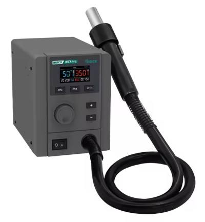 QUICK σταθμός θερμού αέρα QUICK857 Pro με air gun, 580W, 100-500 °C