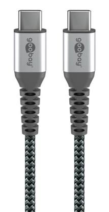 GOOBAY καλώδιο USB-C 79559, 60W, 480Mbps, 0.15m, μαύρο