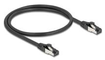 DELOCK καλώδιο δικτύου 80570, CAT 8.1 S/FTP, copper, 2000MHz, 0.50m, μαύρο