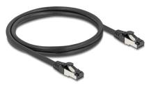 DELOCK καλώδιο δικτύου 80571, CAT 8.1 S/FTP, copper, 2000MHz, 1m, μαύρο