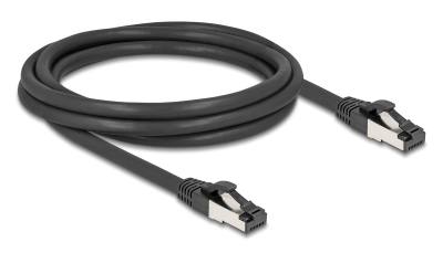 DELOCK καλώδιο δικτύου 80572, CAT 8.1 S/FTP, copper, 2000MHz, 2m, μαύρο